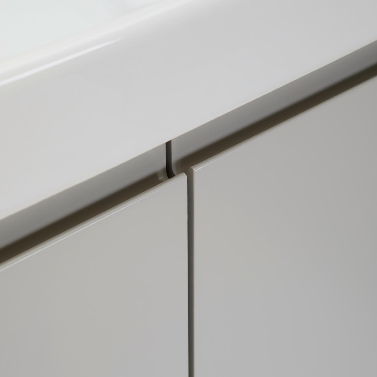 BADEZIMMER 3-teilig  in  - Kaschmir/Weiß Hochglanz, MODERN, Keramik/Holzwerkstoff (60/140/22cm) - MID.YOU