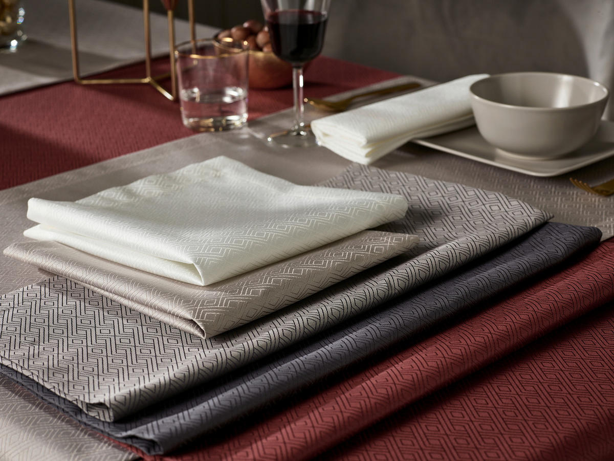 SERVIETTE 2ER SET 50/50 cm   - Weiß, Basics, Textil (50/50cm) - Curt Bauer