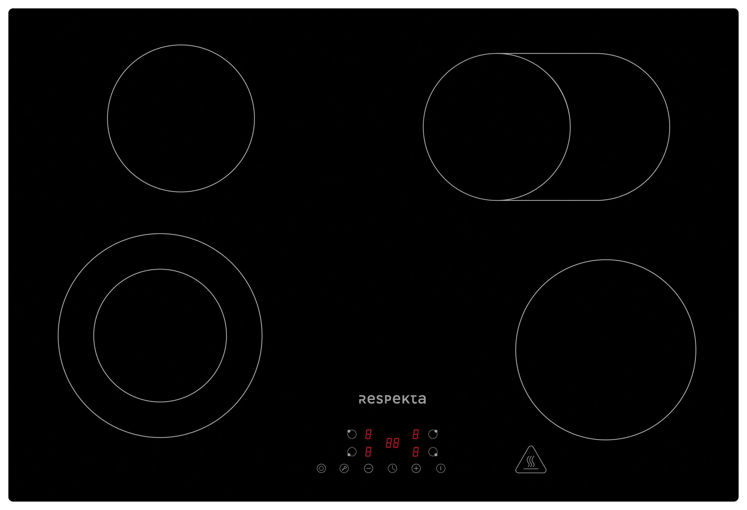 UGNSSET ASET7007700  - svart, Trend, metall/glas (59,5/59,5/56,5cm) - Respekta