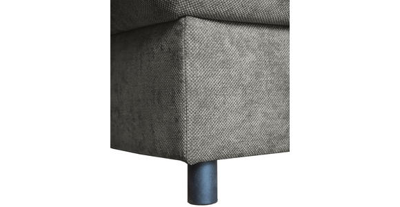 ECKSOFA in Flachgewebe Grau  - Schwarz/Grau, KONVENTIONELL, Textil/Metall (252/162cm) - Carryhome