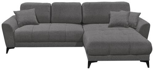 ECKSOFA in Webstoff Anthrazit  - Anthrazit/Schwarz, Konventionell, Kunststoff/Textil (281/189cm) - Carryhome
