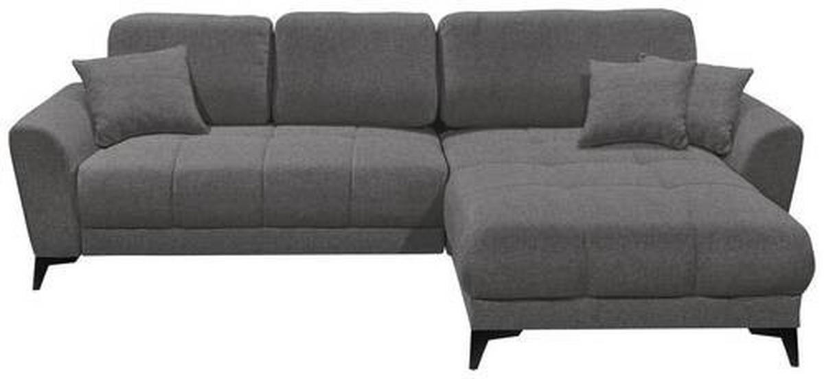 ECKSOFA in Webstoff Anthrazit  - Anthrazit/Schwarz, Konventionell, Kunststoff/Textil (281/189cm) - Carryhome