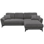 ECKSOFA in Webstoff Anthrazit  - Anthrazit/Schwarz, KONVENTIONELL, Kunststoff/Textil (281/189cm) - Carryhome