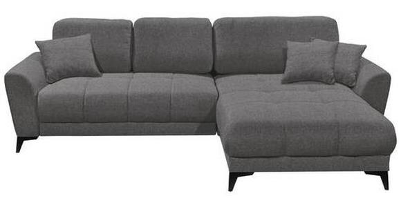 ECKSOFA in Webstoff Anthrazit  - Anthrazit/Schwarz, KONVENTIONELL, Kunststoff/Textil (281/189cm) - Carryhome