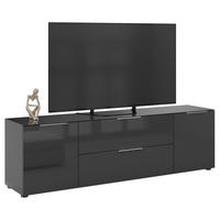 LOWBOARD Style  in 180/53,9/40 cm  - Chromfarben/Anthrazit, Basics, Glas/Holzwerkstoff (180/53,9/40cm)