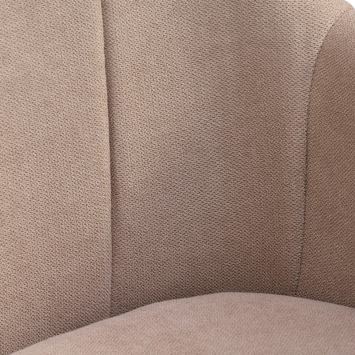 ARMLEHNSTUHL  in Eisen Webstoff  - Schwarz/Cappuccino, LIFESTYLE, Textil/Metall (56/87/60cm) - MID.YOU