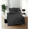 POSTELJNINA UNI 200/200 cm saten antracit  - antracit, Basics, tekstil (200/200cm) - Kaeppel