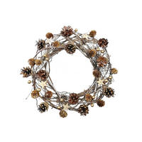 KRANZ - Champagner, LIFESTYLE, Naturmaterialien/Holz (35cm) - X-Mas