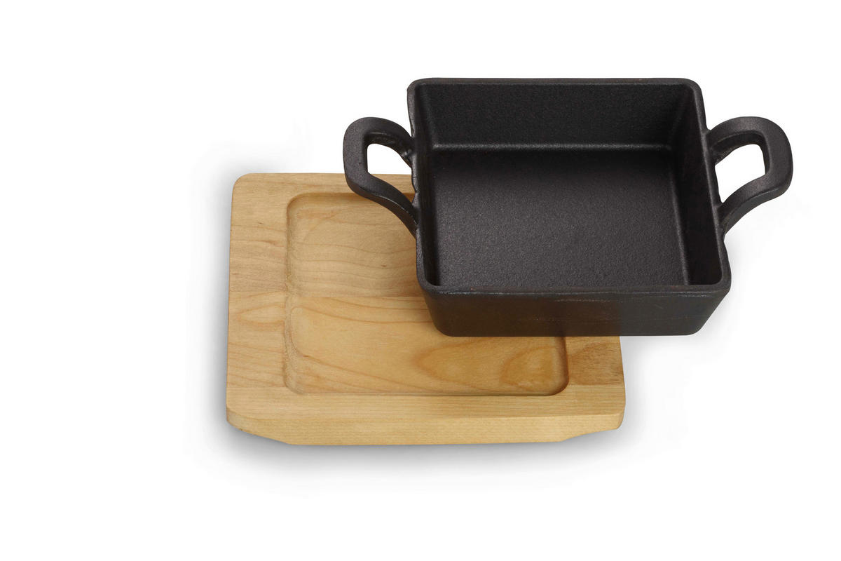 SADA PÁNVÍ, smalt, 4dílné - černá, Basics, kov (18,5/12,6/3,6cm) - Echtwerk