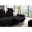 ECKSOFA  in Velours Dunkelblau  236/326 cm  - Schwarz/Dunkelblau, Design, Kunststoff/Textil (236/326cm) - Xora