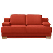 SCHLAFSOFA in Textil Rot - Eichefarben/Rot, KONVENTIONELL, Holz/Textil (200/95/101cm) - Venda