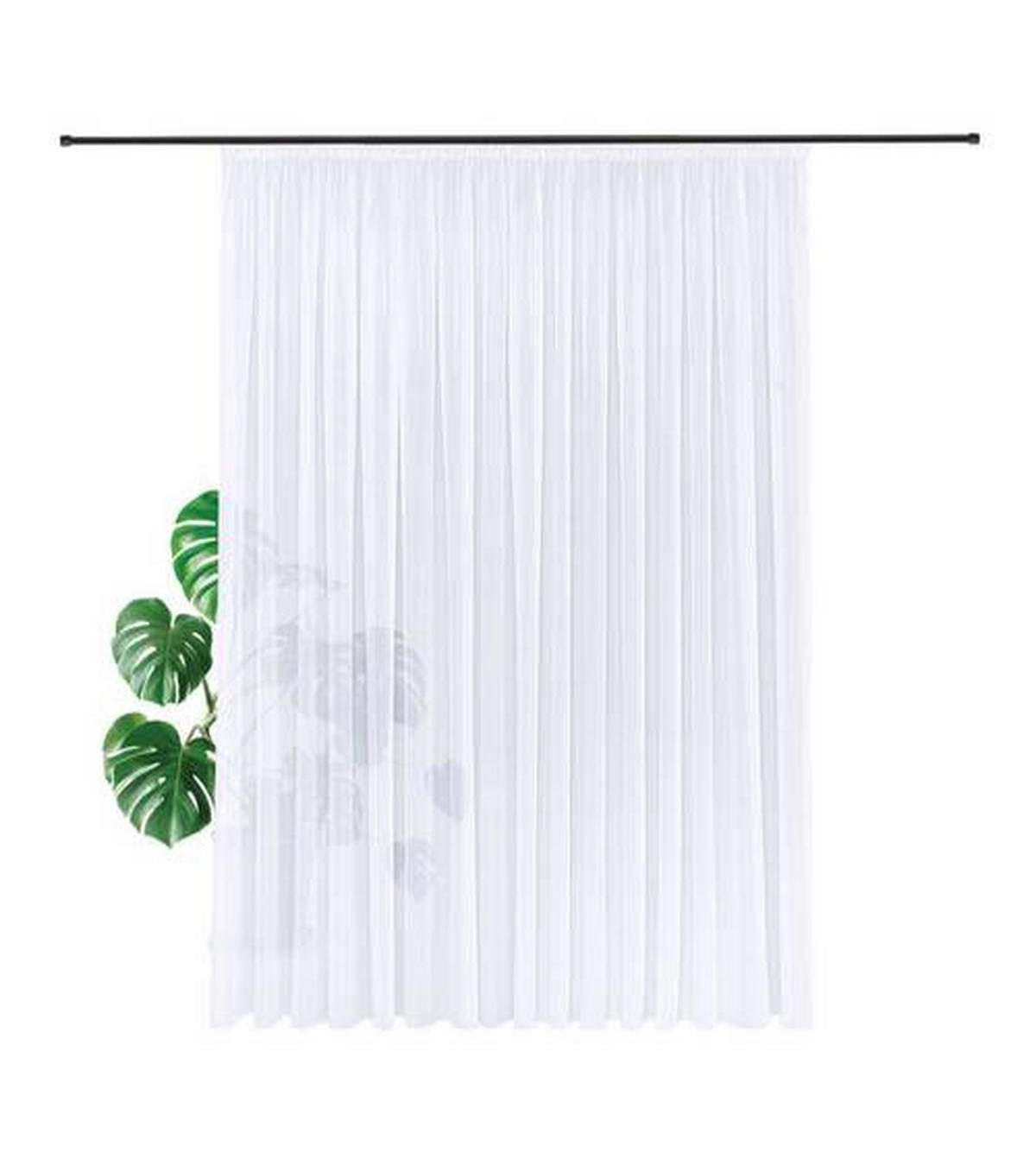 FERTIGSTORE  transparent  300/245 cm   - Weiß, Basics, Textil (300/245cm)
