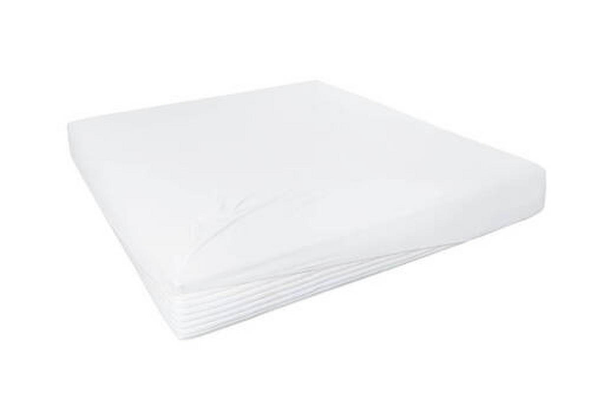 TOPPER-SPANNLEINTUCH 100/200 cm Jersey  - Weiß, Basics, Textil (100/200cm)