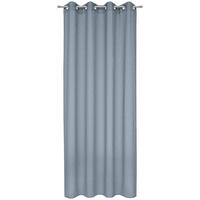ZAVESA Z OBROČKI  pol prosojno   140/245 cm  - modra, Design, tekstil (140/245cm) - Esposa
