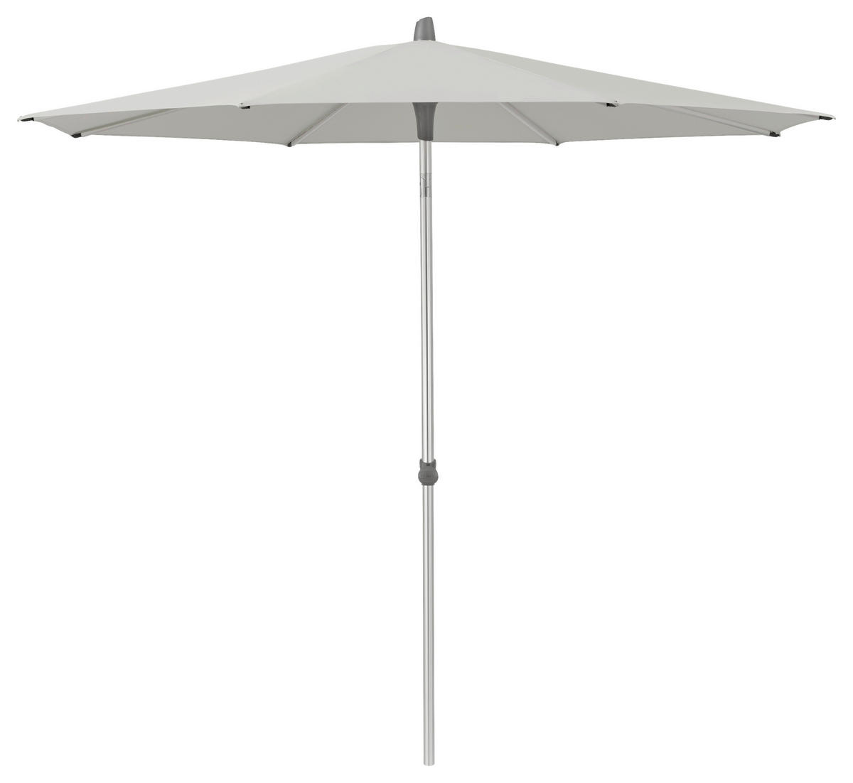 SONNENSCHIRM 250 cm Hellgrau  - Silberfarben/Hellgrau, Basics, Textil/Metall (250cm) - Glatz