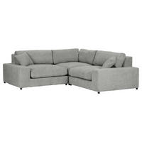 ECKSOFA  Grau Bouclé  - Greige/Schwarz, MODERN, Kunststoff/Textil (255/255cm) - Landscape