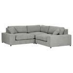 ECKSOFA  Grau Bouclé  - Greige/Schwarz, MODERN, Kunststoff/Textil (255/255cm) - Landscape