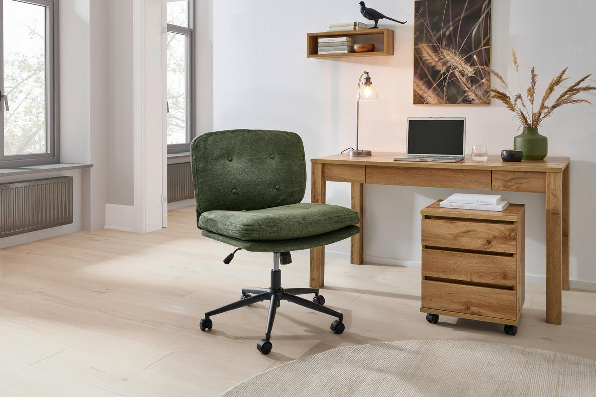 Scaun Rotativ, microfibră, verde - verde/negru, Modern, plastic/lemn (66/90/98/76cm) - MID.YOU