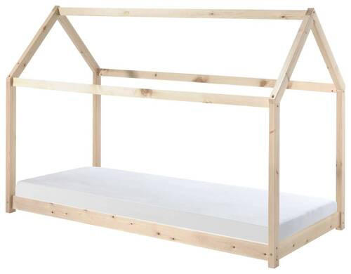 HAUSBETT 90/200 cm  - Naturfarben, Natur, Holz/Textil (90/200cm) - MID.YOU