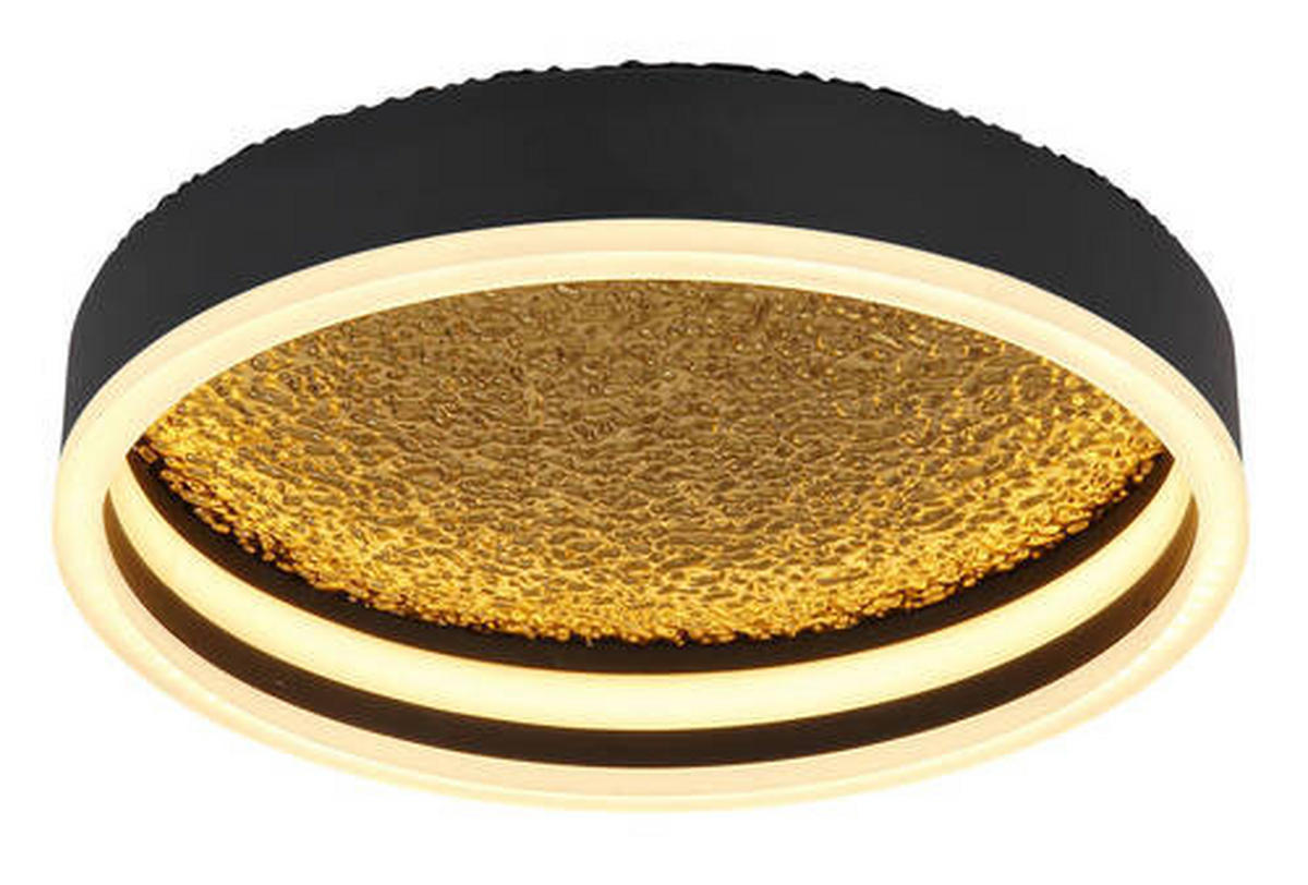STROPNA LED-SVETILKA  Hedi //3000 K/230 V/ - zlate barve/črna, Design, kovina/umetna masa (30/7,5cm) - Globo