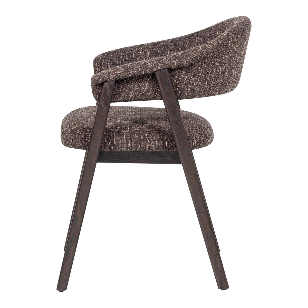ARMLEHNSTUHL-SET 2 Stück  Webstoff  Dunkelbraun  - Dunkelbraun, MODERN, Holz/Textil (60/77/60cm) - Livetastic