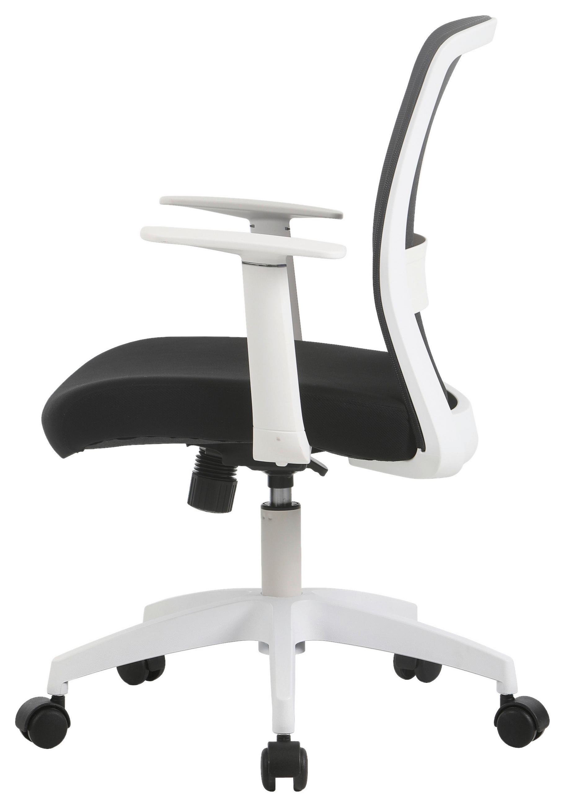 OTOČNÁ STOLIČKA, sieťovina, tkaná textília, čierna, biela - čierna/biela, Konventionell, textil/plast (60/86,5-94,5/60cm) - Xora