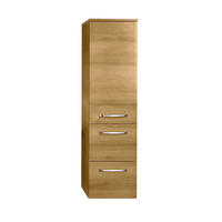 MIDISCHRANK 30/123/33 cm  - Chromfarben/Eichefarben, KONVENTIONELL, Glas/Holzwerkstoff (30/123/33cm) - Pelipal