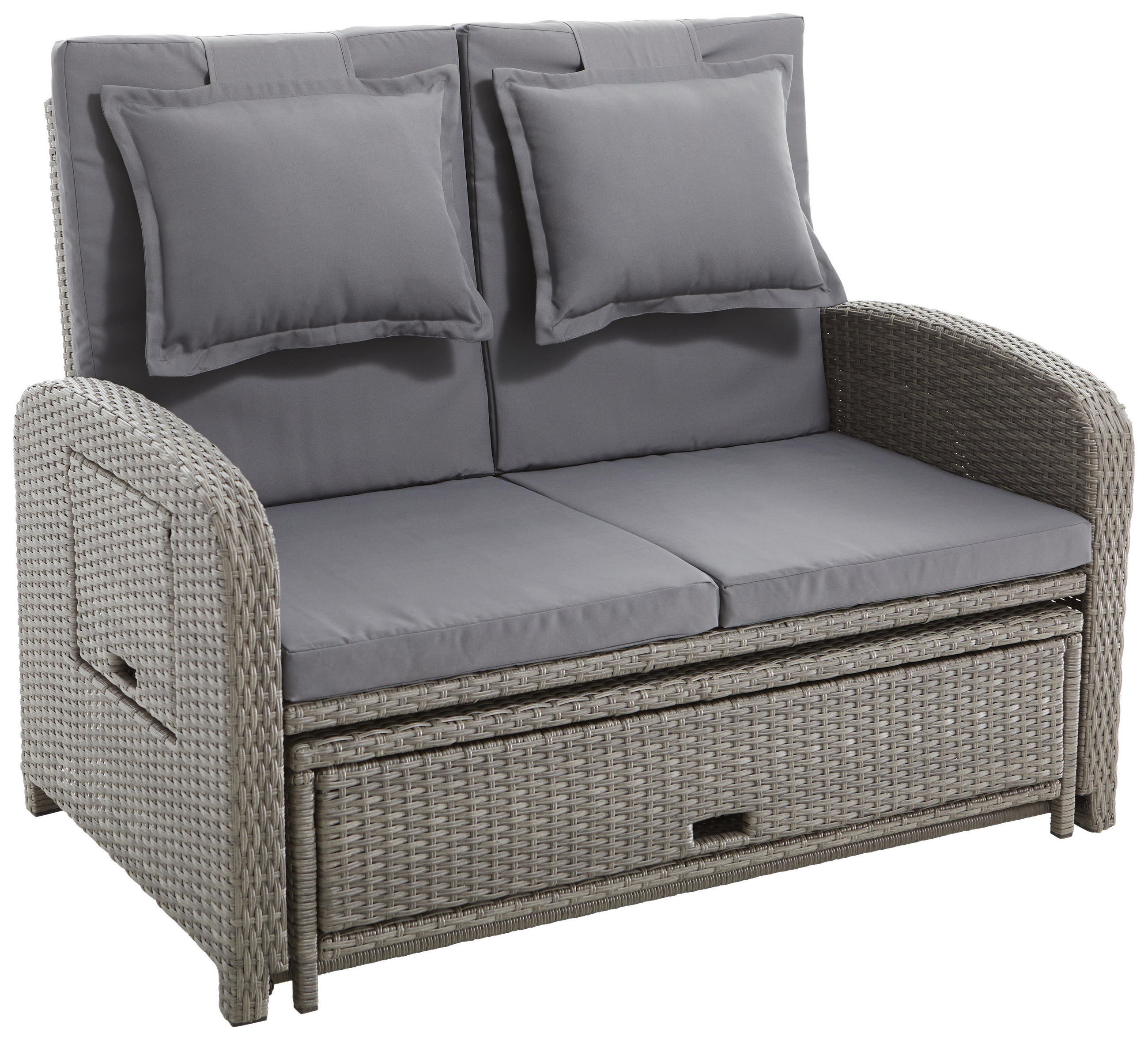 LOUNGESOFA - Schwarz/Braun, MODERN, Kunststoff/Textil (126/95/82cm) - Ambia Garden