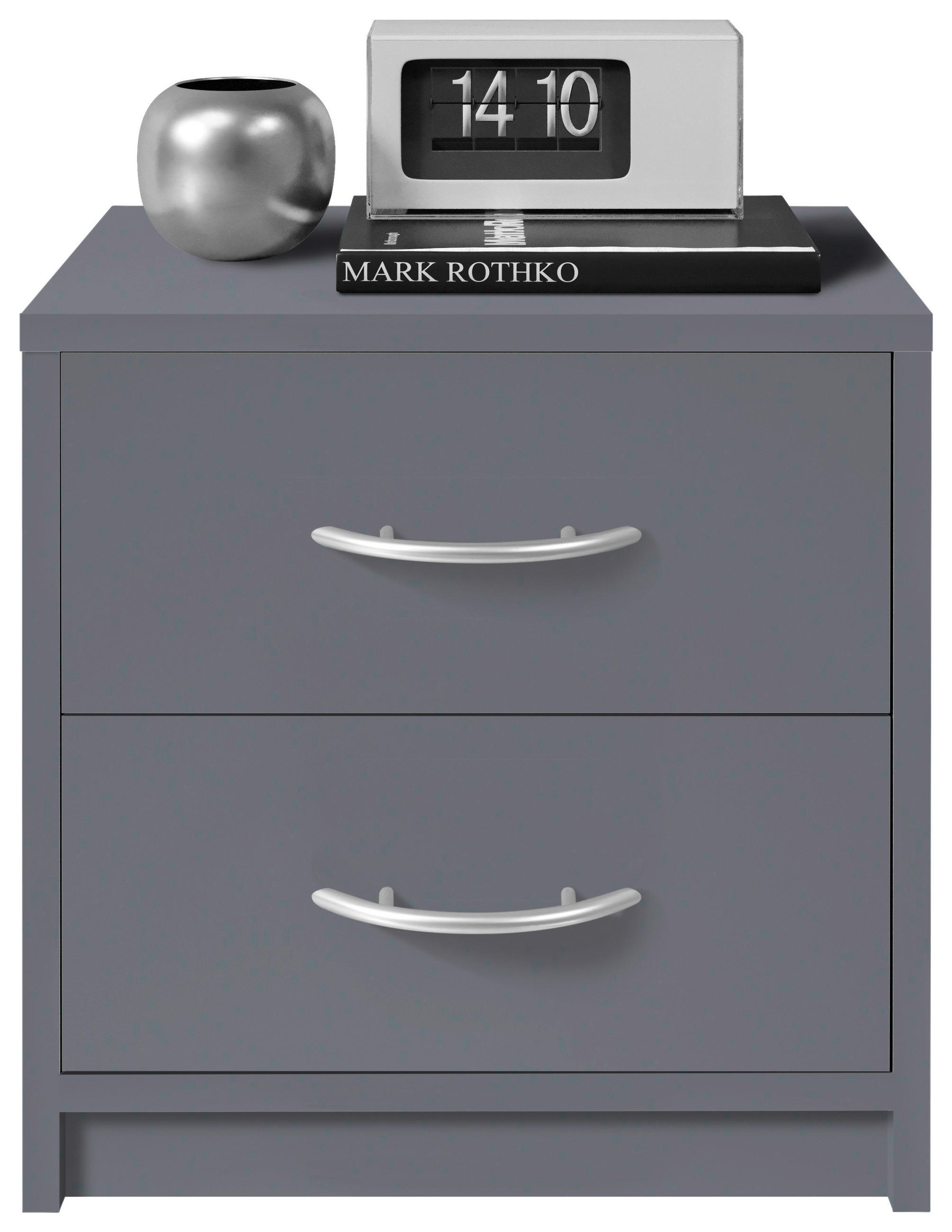 NACHTSCHRANK 38,5/39/28,2 cm  - Graphitfarben/Schwarz, Basics, Holzwerkstoff/Kunststoff (38,5/39/28,2cm) - P & B