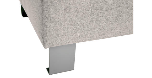 HOCKER Webstoff Ecru  - Ecru/Silberfarben, Design, Textil/Metall (62/41/62cm) - Xora