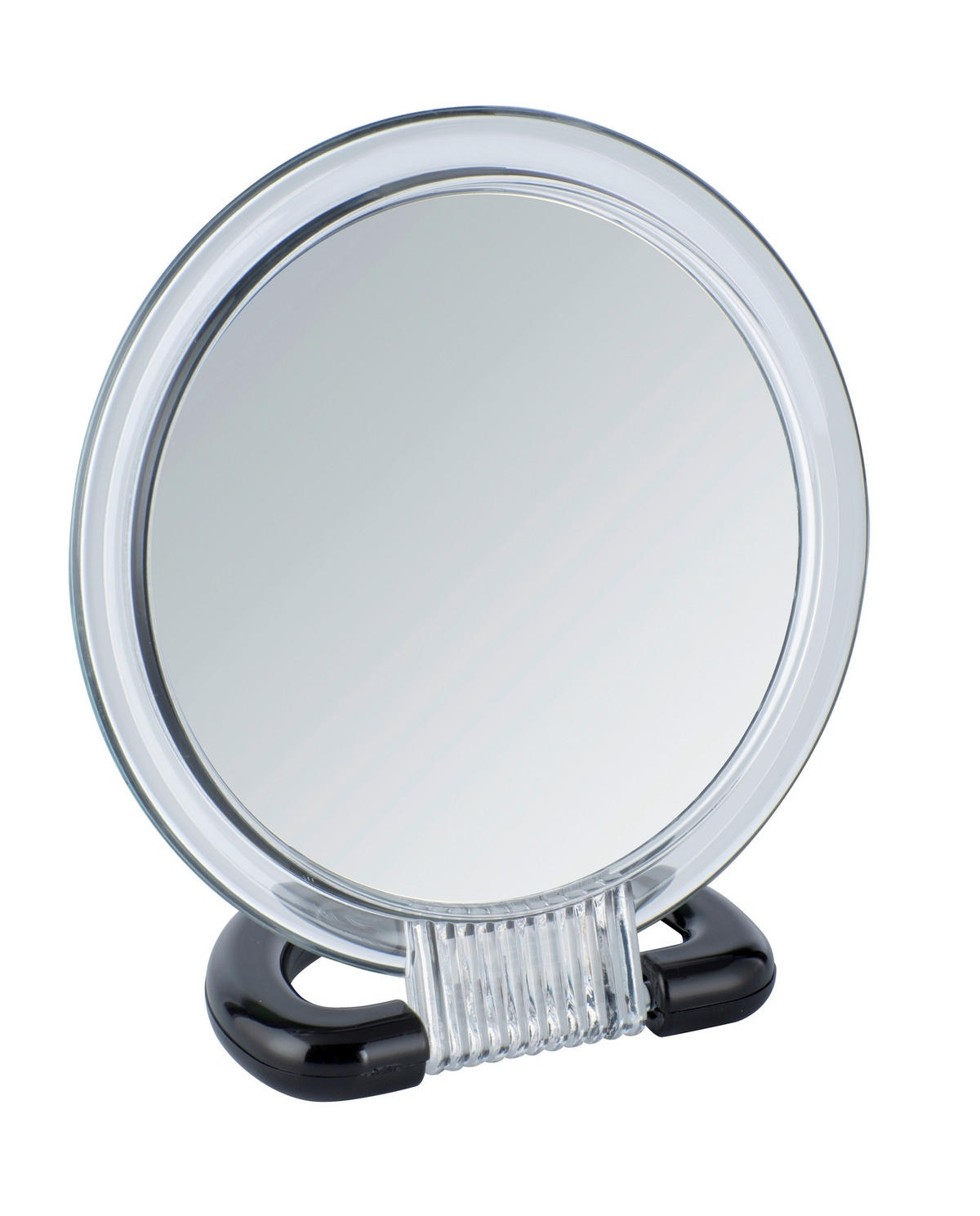 SCHMINKSPIEGEL  - Silberfarben/Schwarz, Basics, Glas/Kunststoff (15,5/17/7,5cm) - Wenko