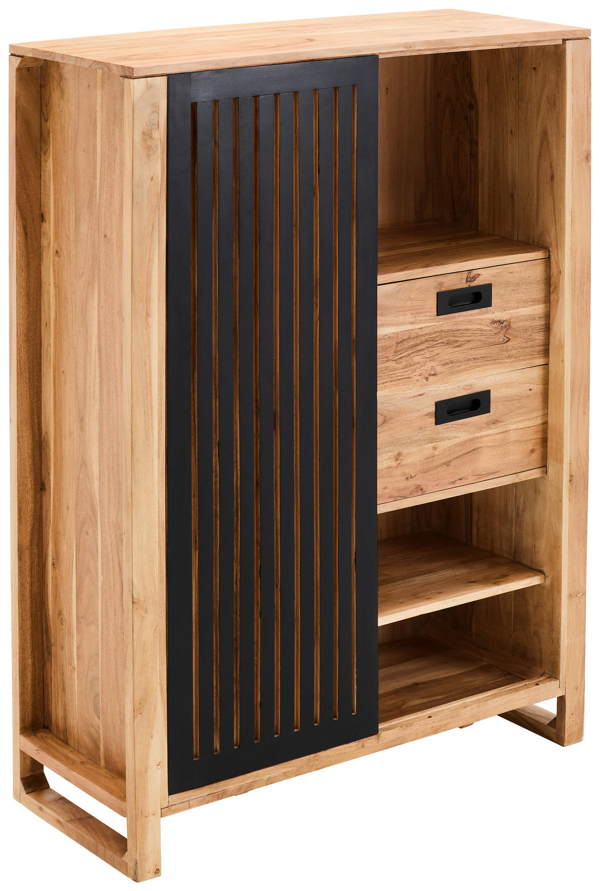 KOMMODE  in 100/135/40 cm  - Schwarz/Naturfarben, KONVENTIONELL, Holz/Metall (100/135/40cm) - Livetastic