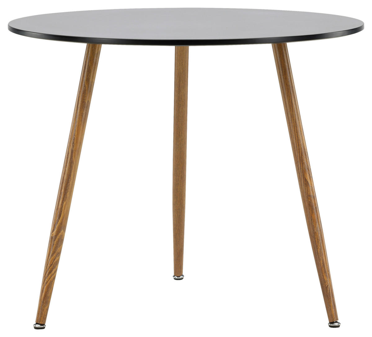 ESSTISCH in Metall, Holzwerkstoff 90/90/75 cm  - Hellbraun/Schwarz, Design, Holzwerkstoff/Metall (90/90/75cm) - Livetastic