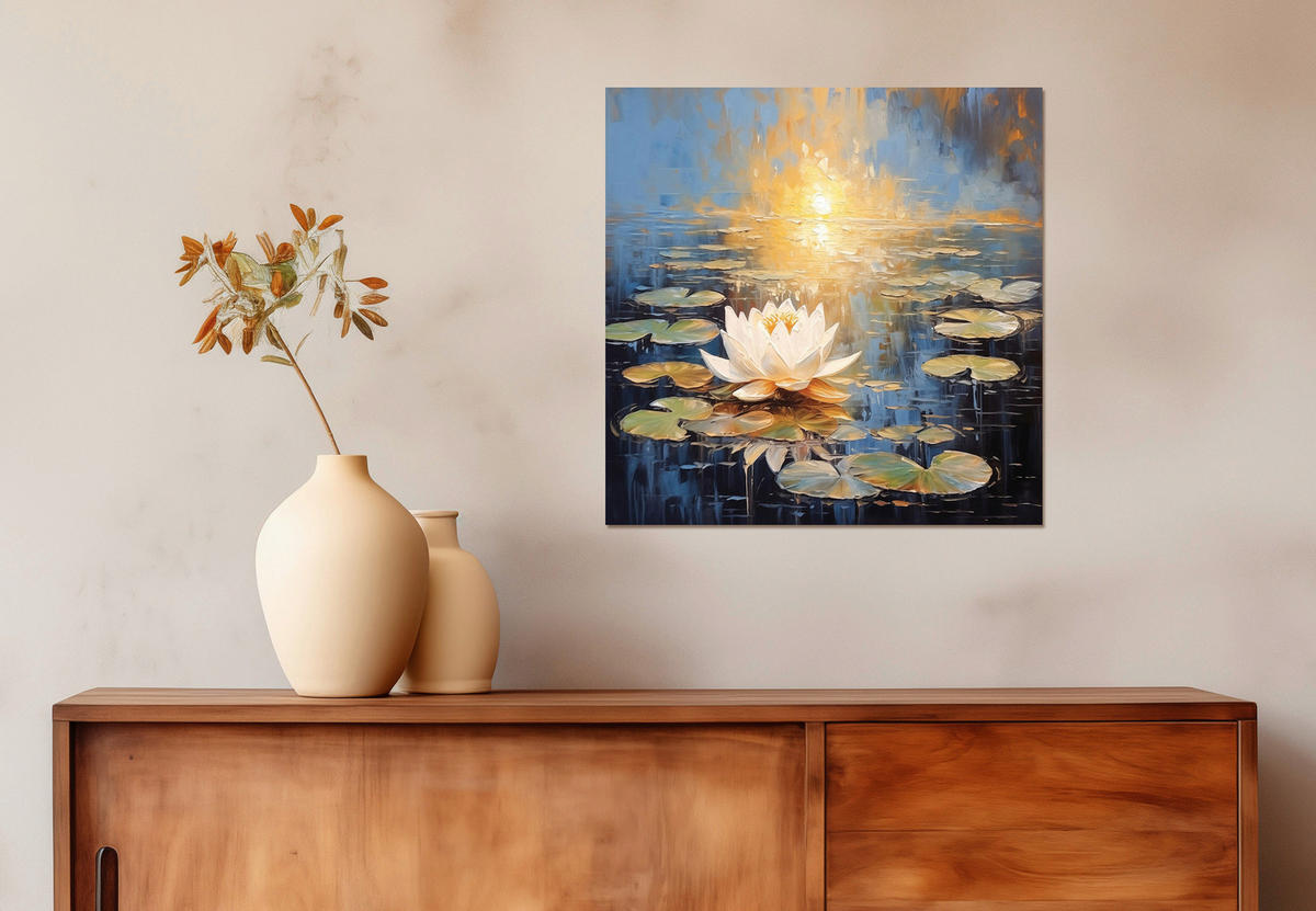 LEINWANDBILD Blumen 55/55 cm  - Multicolor, Basics, Holz/Papier (55/55cm)