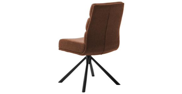 STUHL in Stahl Webstoff Metall, Textil - Rostfarben/Schwarz, Design, Textil/Metall (47/90/64cm) - Dieter Knoll