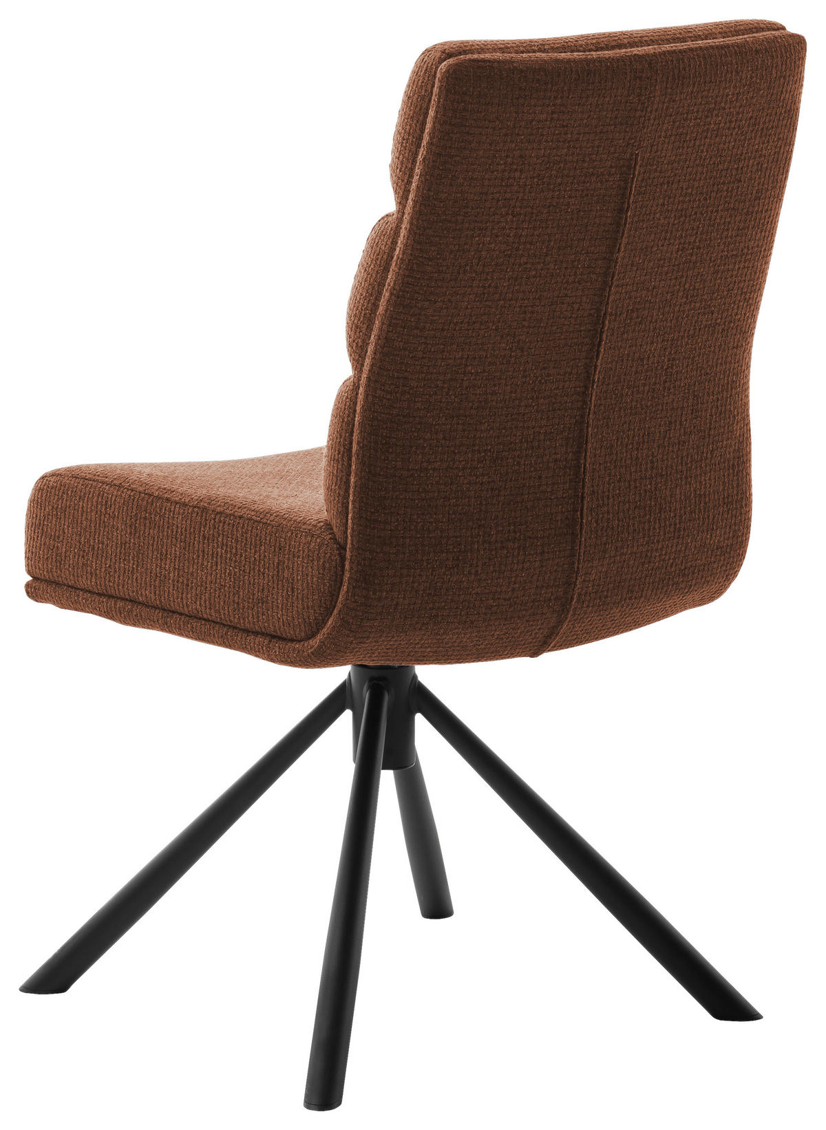 STUHL  in Stahl Webstoff Metall, Textil  - Rostfarben/Schwarz, Design, Textil/Metall (47/90/64cm) - Dieter Knoll
