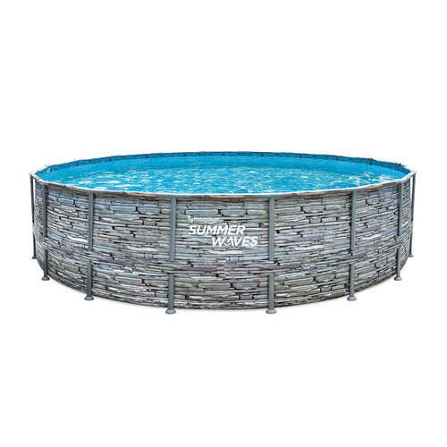 POOL PGP4W01852B 549/132 cm  - Grau, KONVENTIONELL, Kunststoff (549/132cm) - Ambia Garden