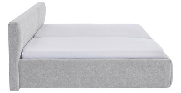 POLSTERBETT Bettkasten, Lattenroste Hellgrau 180/200 cm  - Birkefarben/Buchefarben, Design, Holz/Textil (180/200cm) - Xora
