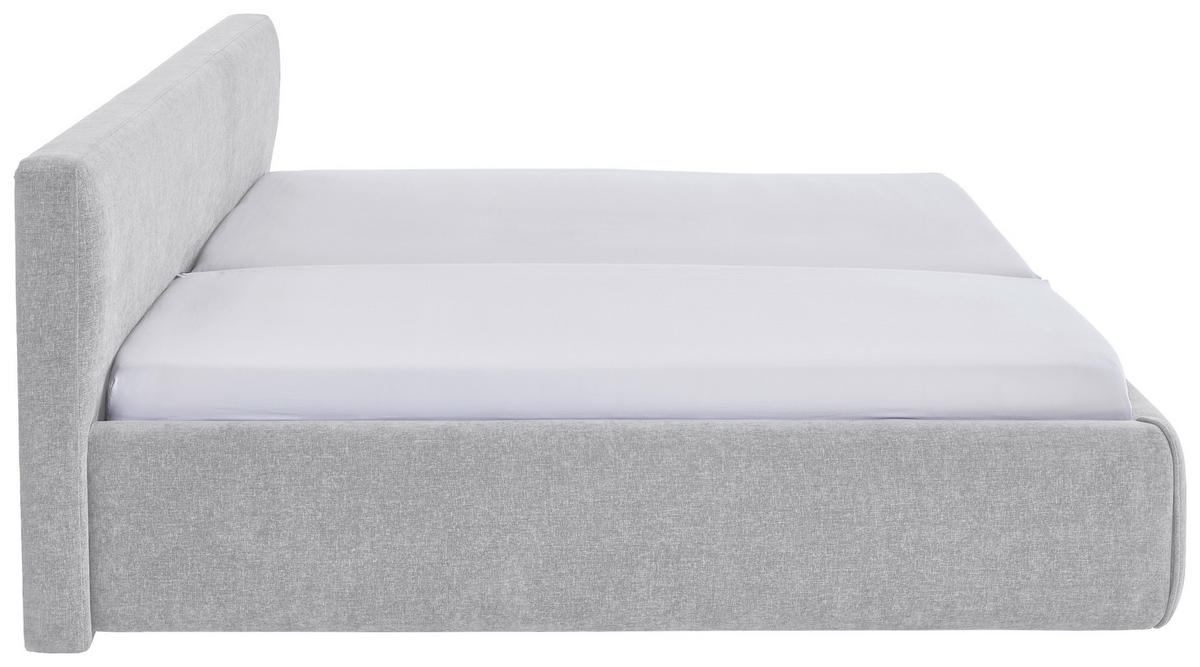 POLSTERBETT Hellgrau 240/200 cm  - Hellgrau, Design, Textil (240/200cm) - Xora