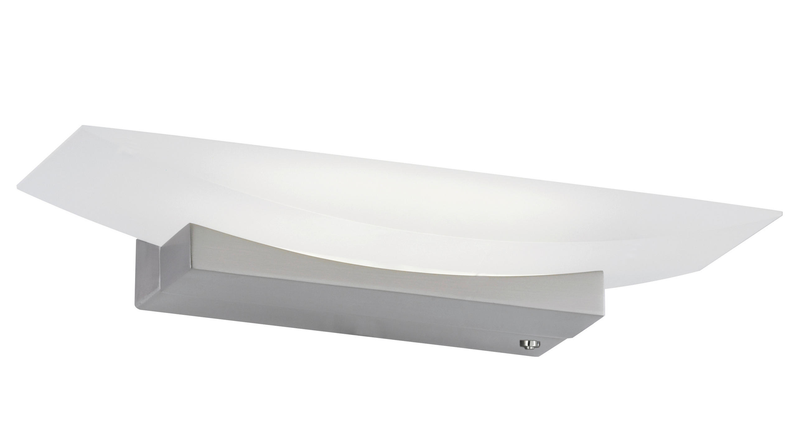 LED-WANDLEUCHTE Bowl TW 30/6/6 cm   - Nickelfarben, Design, Glas/Metall (30/6/6cm) - Fischer & Honsel