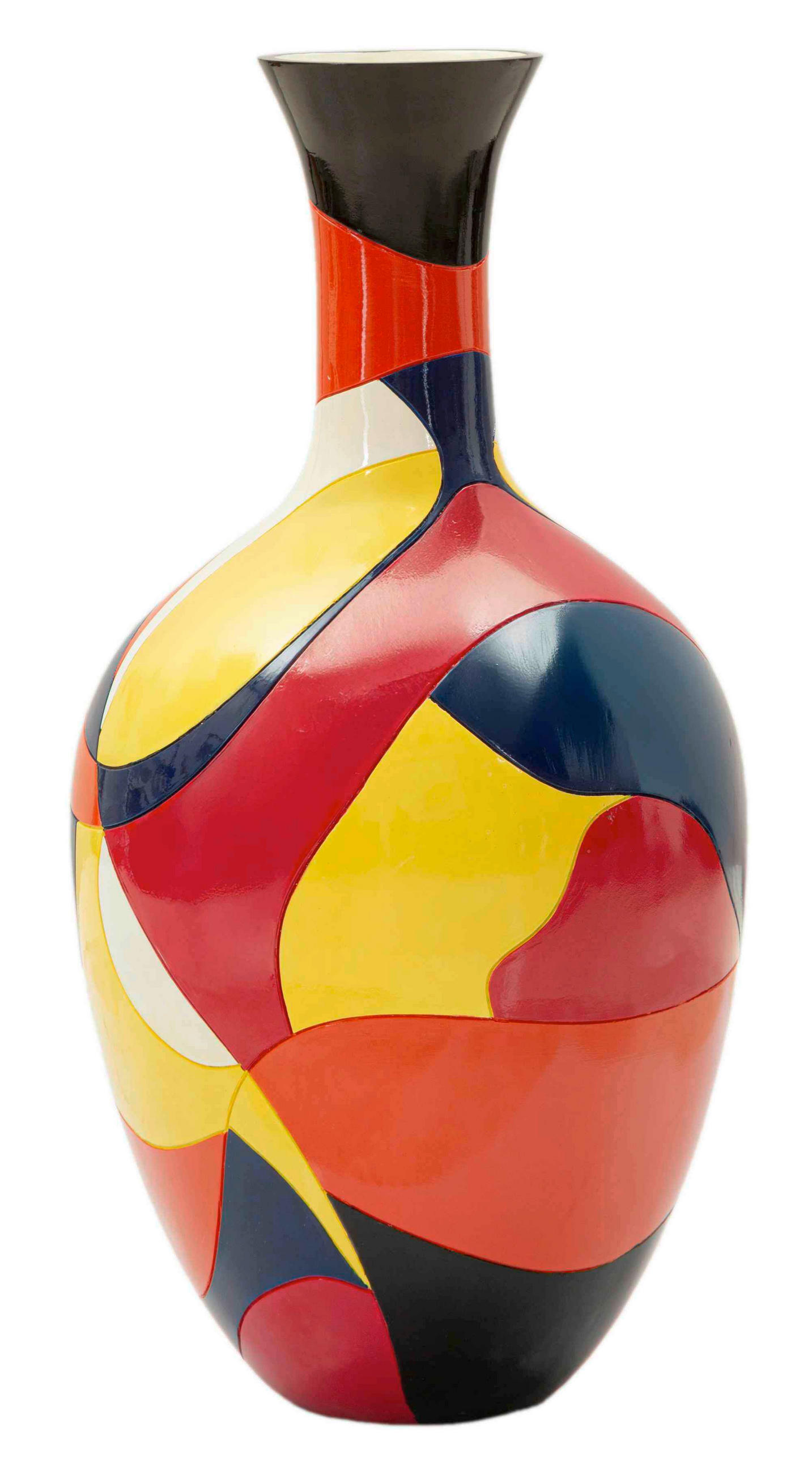Mauro Ferretti Vase Gelb, Rot, Schwarz 29x59x29 cm