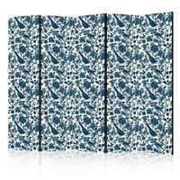 PARAVENT - Beige/Dunkelblau, Basics, Textil (225/172/3cm) - artgeist