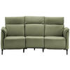 TRAPEZSOFA in Mikrofaser Hellgrün  - Schwarz/Hellgrün, Konventionell, Textil/Metall (221/103/95cm) - Dieter Knoll