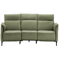 TRAPEZSOFA in Mikrofaser Hellgrün  - Schwarz/Hellgrün, Konventionell, Textil/Metall (221/103/95cm) - Dieter Knoll