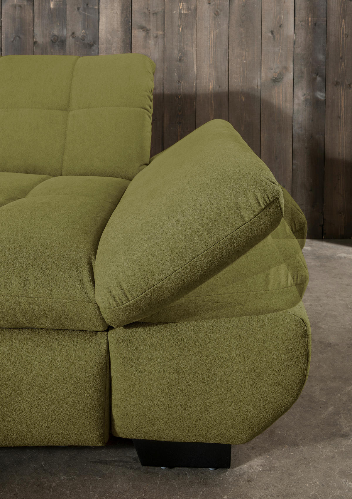 ECKSOFA in Mikrofaser Grün  - Schwarz/Grün, Design, Textil/Metall (198/290cm) - Xora