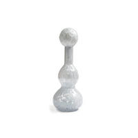 VÁZA, sklo, 42 cm - bílá, Basics, sklo (16/16/42cm)