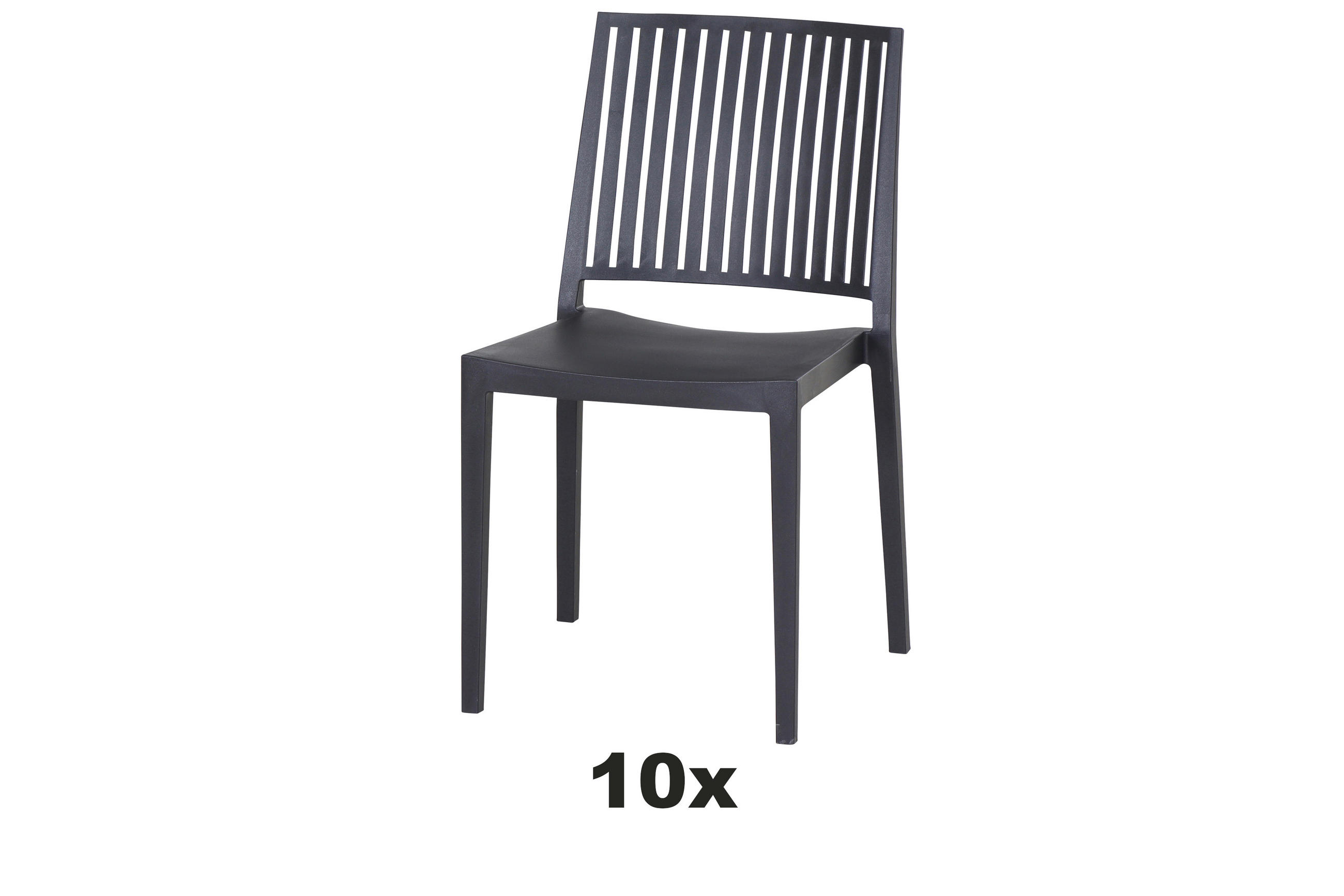 GARTENSESSEL-SET Kunststoff Anthrazit  - Anthrazit, Basics, Kunststoff (46/80/56cm) - Siena Garden