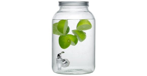 GETRÄNKESPENDER - Klar, Basics, Glas/Metall (20,2/26,3cm) - Homeware