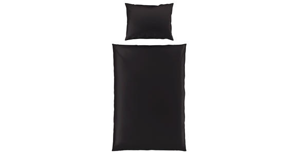 BETTWÄSCHE TANJA Satin 140/200 cm - Schwarz, Basics, Textil (140/200cm) - Novel