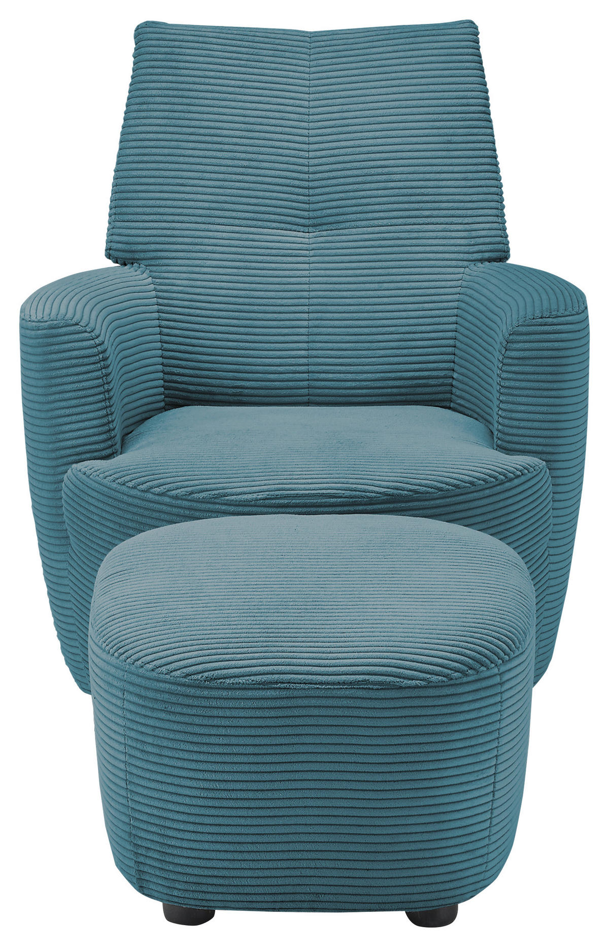 SESSEL Cord Blau    - Blau/Schwarz, Design, Textil/Metall (80/96/88cm) - SetOne by Musterring